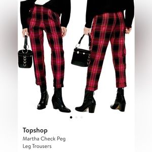Topshop Plaid Trousers